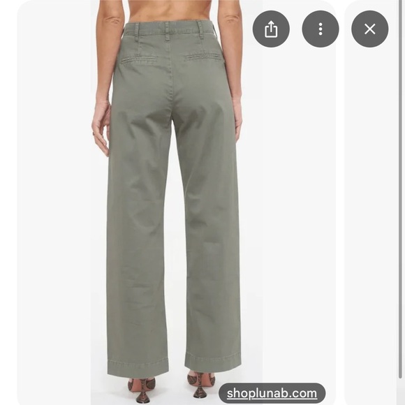 PISTOLA Ellery High Rise Wide Leg Trouser in Garden Green 31 - Picture 2 of 12